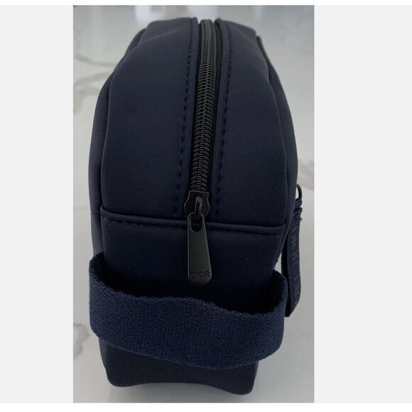 Dior Dark Blue Dopp Bag Navy Toiletry Travel Case Pouch Brand New in Box - Picture 4 of 9
